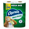 Charmin Toilet Paper Ultra Gentle 6 Mega Rolls 2-Ply Bath Tissue 231 Sheets Per Roll - 6ct/4pk