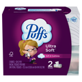 Puffs Ultra Soft Facial Tissues 2 Family Size Boxes 124 Facial Tissues Per Box - 248ct/12pk