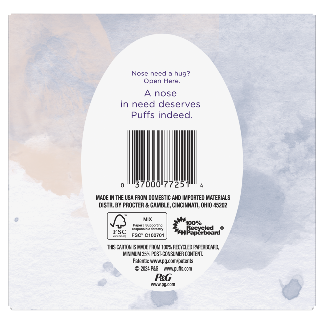 Puffs Ultra Soft Facial Tissues 1 Cube 48 Facial Tissues Per Box - 48ct/24pk