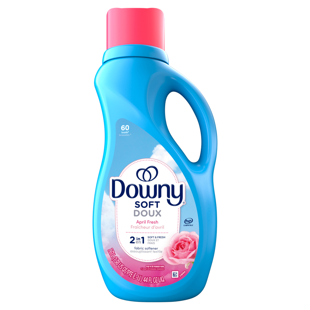 Downy Liquid Fabric Softener April Fresh 60 Loads Liquid Laundry Softener Fabric Conditioner & Fabric Enhancer - 44oz/4pk