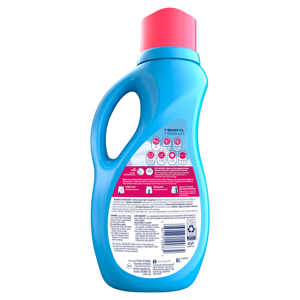 Downy Liquid Fabric Softener April Fresh 60 Loads Liquid Laundry Softener Fabric Conditioner & Fabric Enhancer - 44oz/4pk
