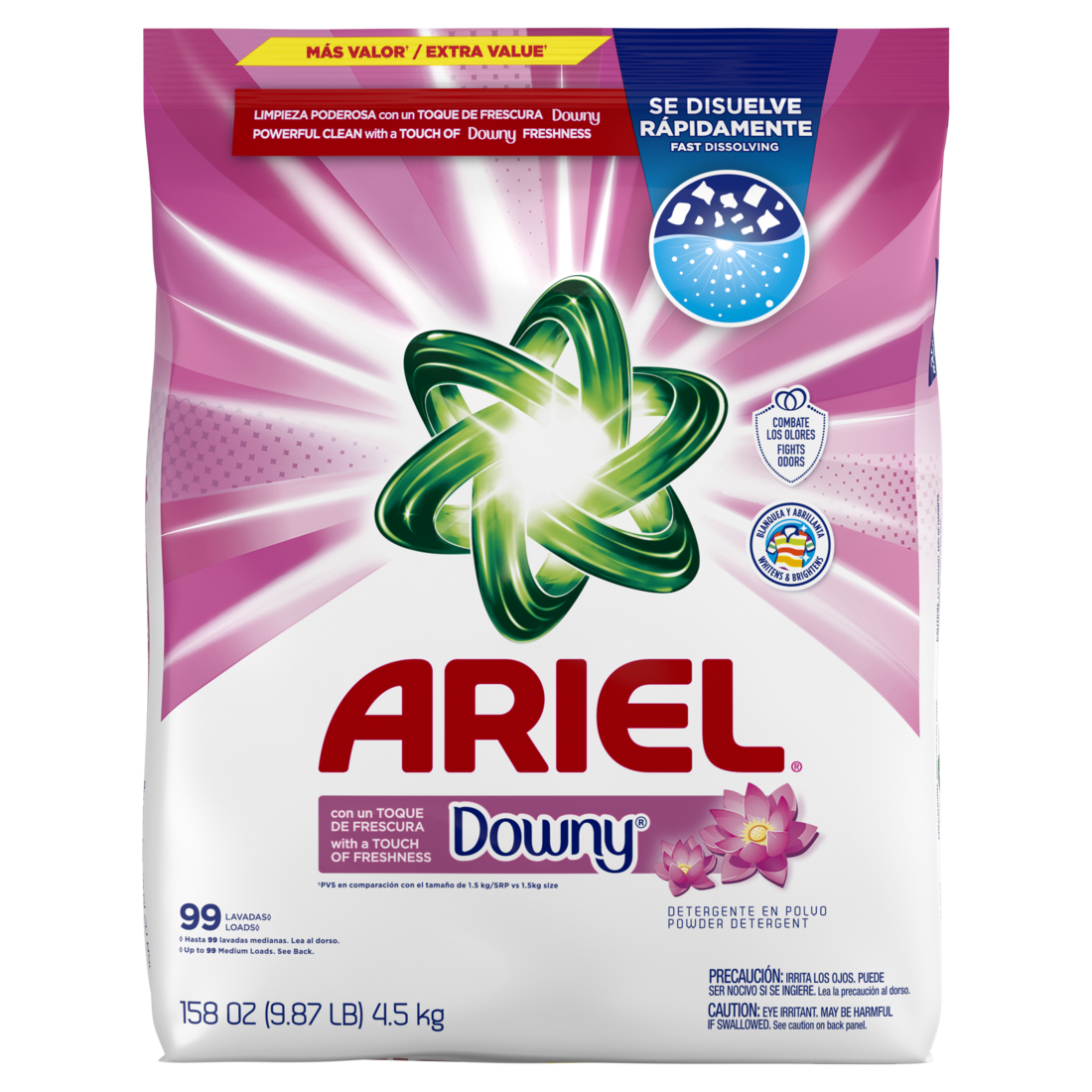 Ariel With A Touch Of Downy Freshness Powder Laundry Detergent 4.5kg 99 Loads - 158oz/2pk
