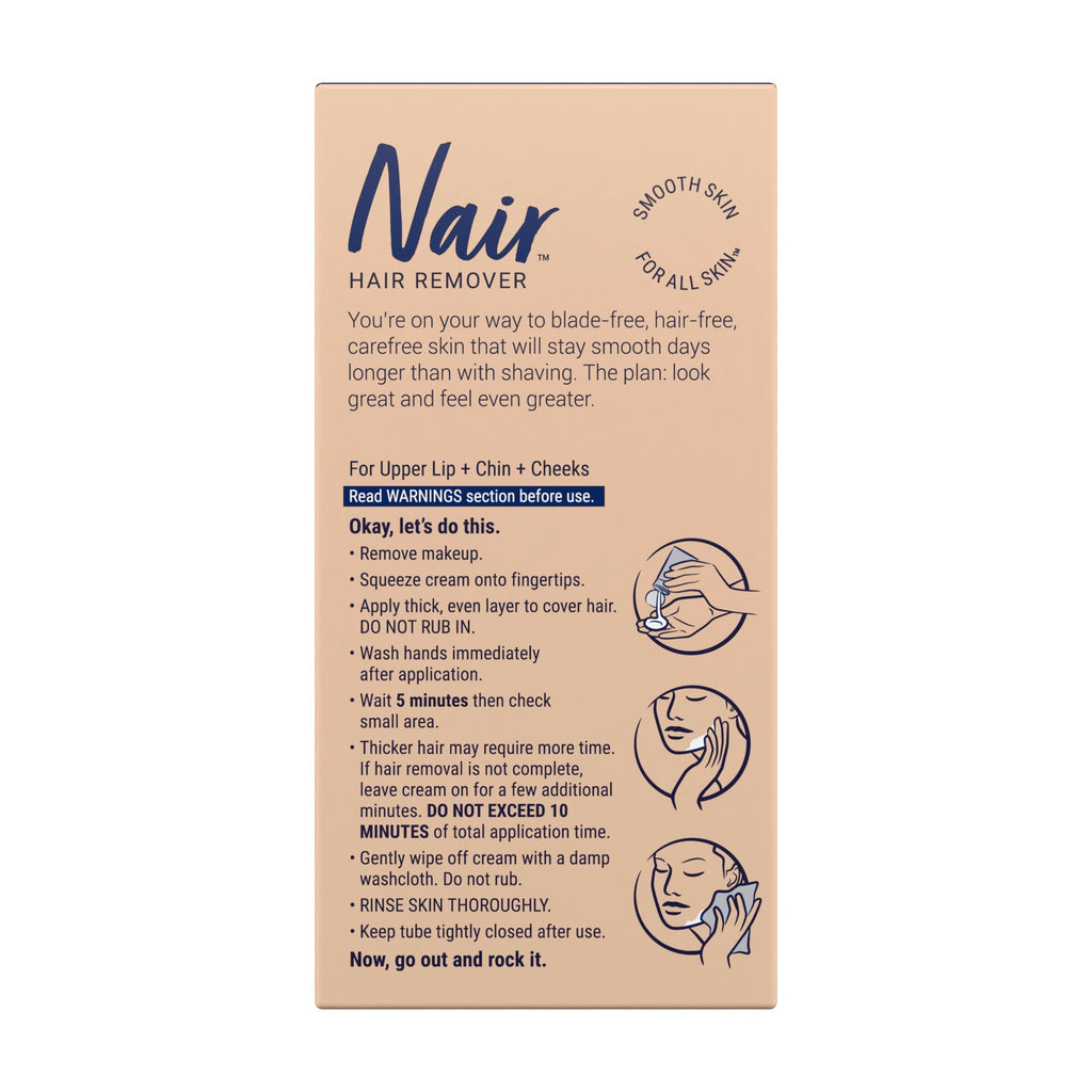 Nair Face Cream Sweet Almond Oil - (3x2.0)oz/4pk