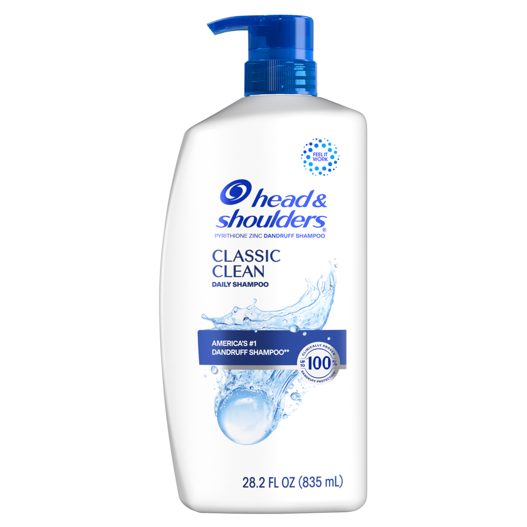Head And Shoulders Dandruff Shampoo Anti-Dandruff Treatment Classic Clean For Daily Use Paraben Free - 28.2oz/4pk