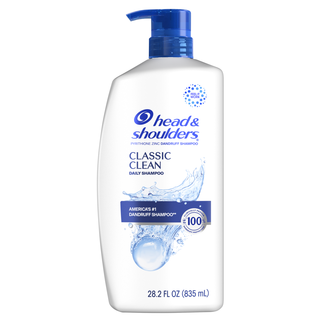 Head And Shoulders Dandruff Shampoo Anti-Dandruff Treatment Classic Clean For Daily Use Paraben Free - 28.2oz/4pk
