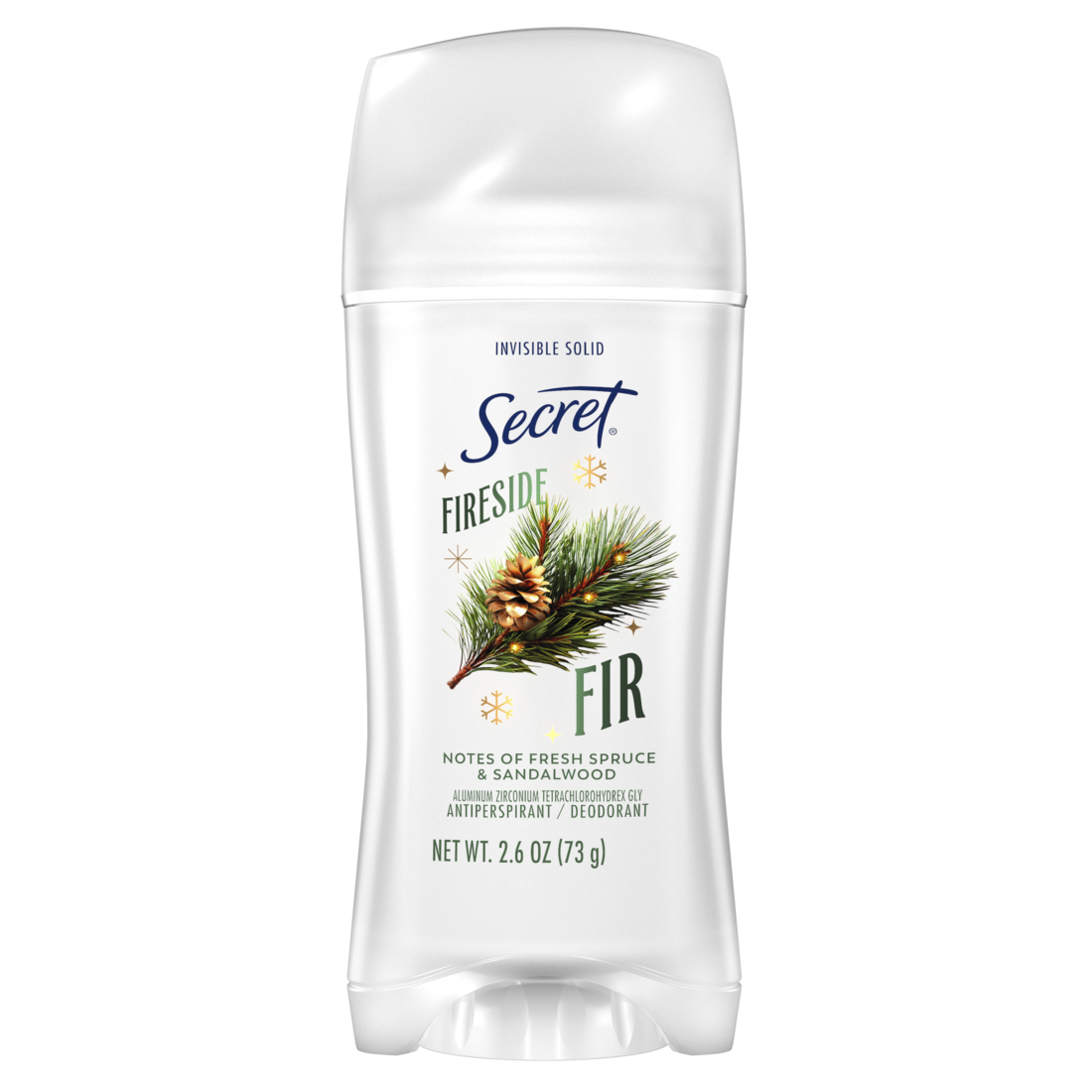 Secret Fresh Invisible Solid Antiperspirant And Deodorant For Women Fireside Fir - 2.6oz/12pk