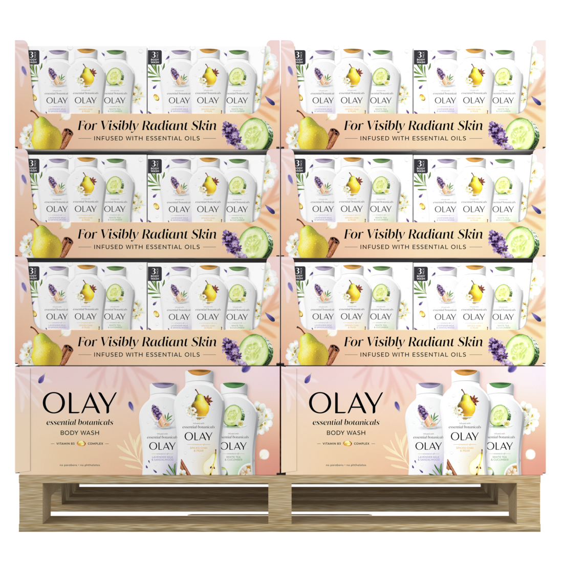 Olay Infused with Essential Botanicals Body Wash - (3x23.6)oz/240pk
