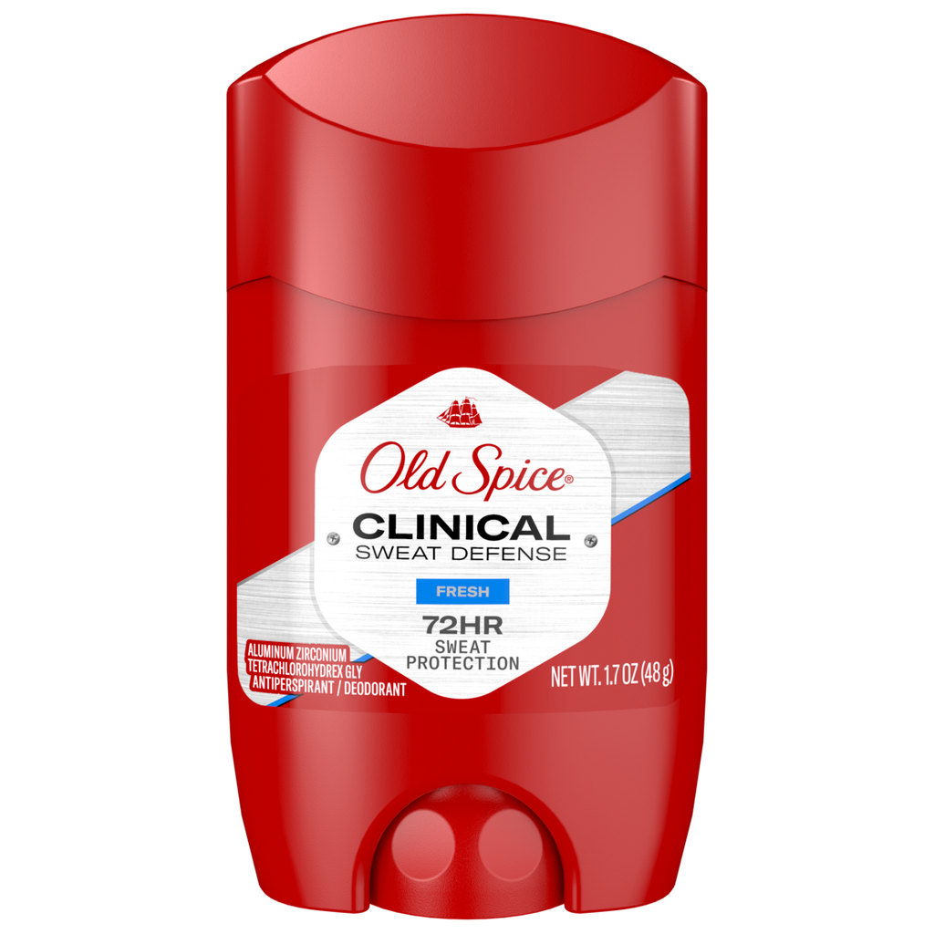 Old Spice Clinical Strength Antiperspirant and Deodorant for men 72H Sweat Protection Fresh Scent Scent Invisible Solid Stick - 1.7oz/12pk