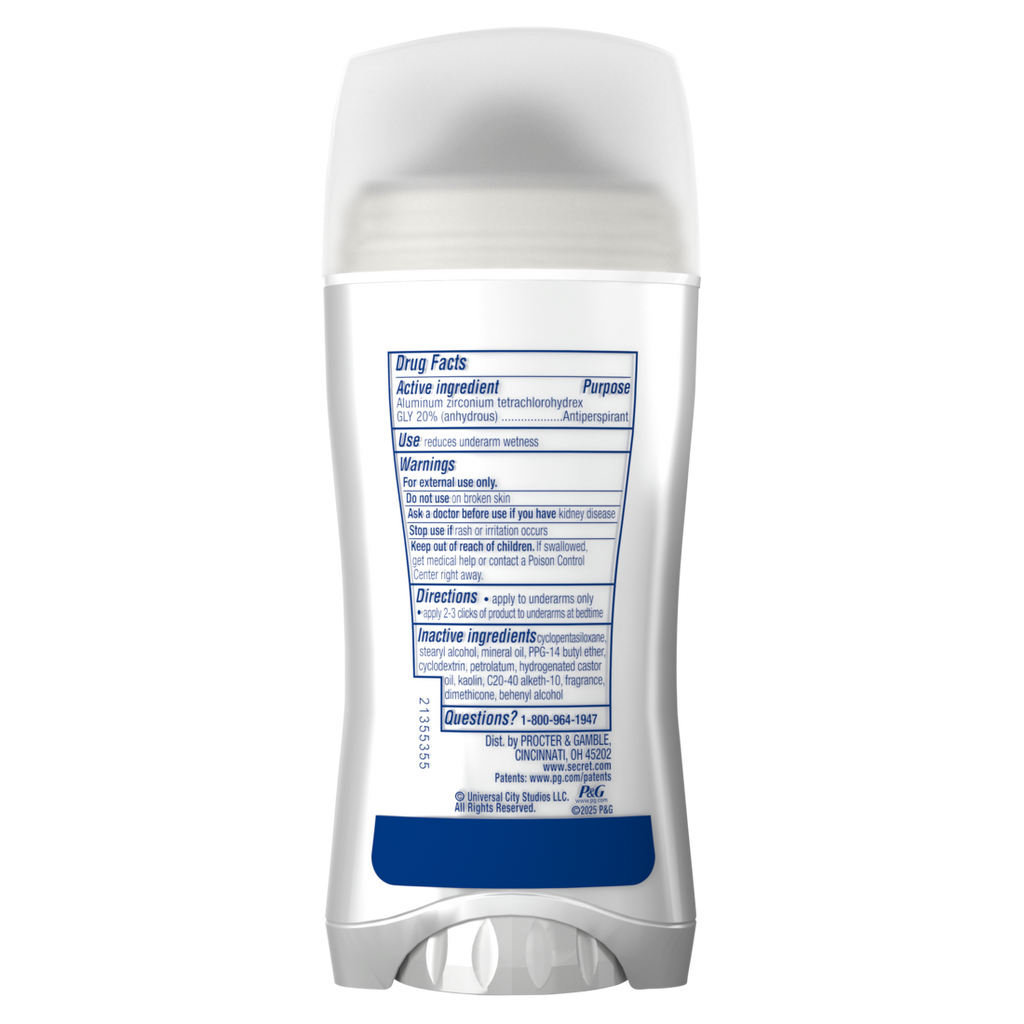 Secret Clinical Invisible Solid Antiperspirant & Deodorant for Women Wickedly Wonderful Notes of Cashmere Wood and Lime - 2.6oz/12pk