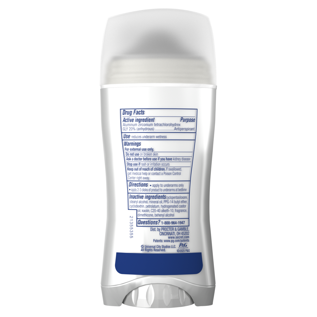 Secret Clinical Invisible Solid Antiperspirant & Deodorant for Women Wickedly Wonderful Notes of Cashmere Wood and Lime - 2.6oz/12pk