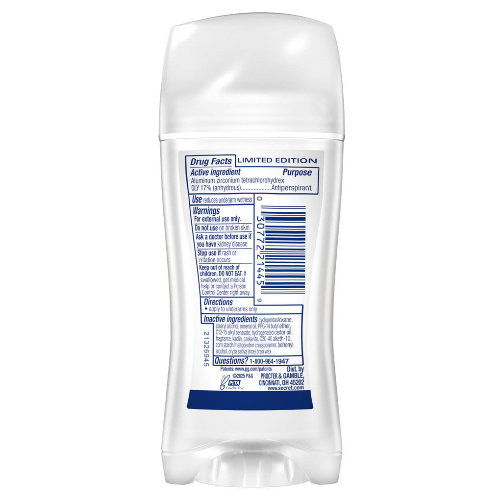 Secret Fresh Invisible Solid Antiperspirant And Deodorant For Women Champagne Blush - 2.6oz/12pk