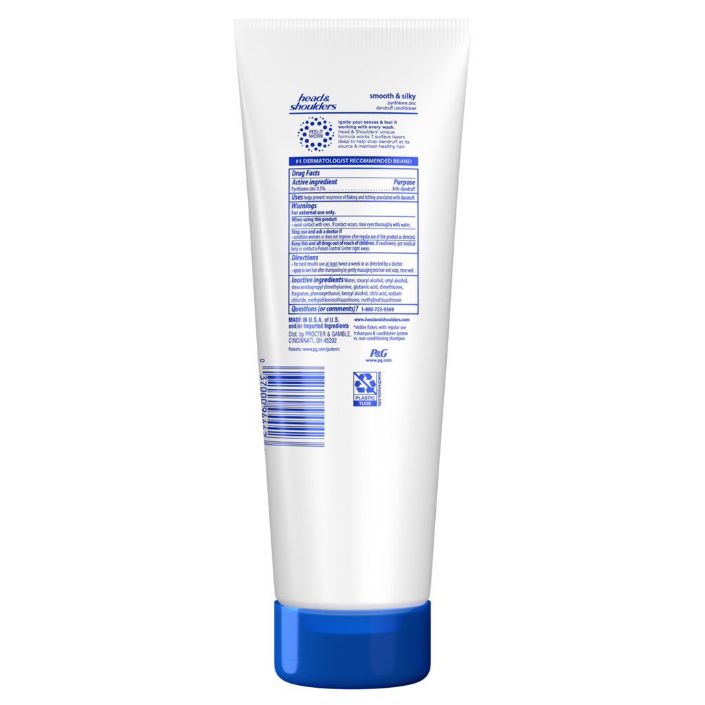 Head and Shoulders Dandruff Conditioner Anti-Dandruff Treatment Smooth and Silky for Daily Use - 10.6oz/12pk