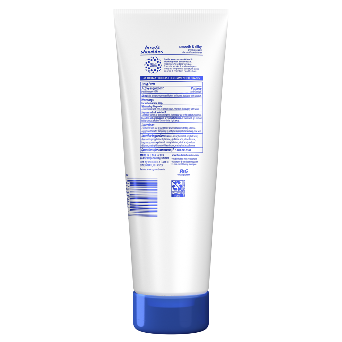 Head and Shoulders Dandruff Conditioner Anti-Dandruff Treatment Smooth and Silky for Daily Use - 10.6oz/12pk