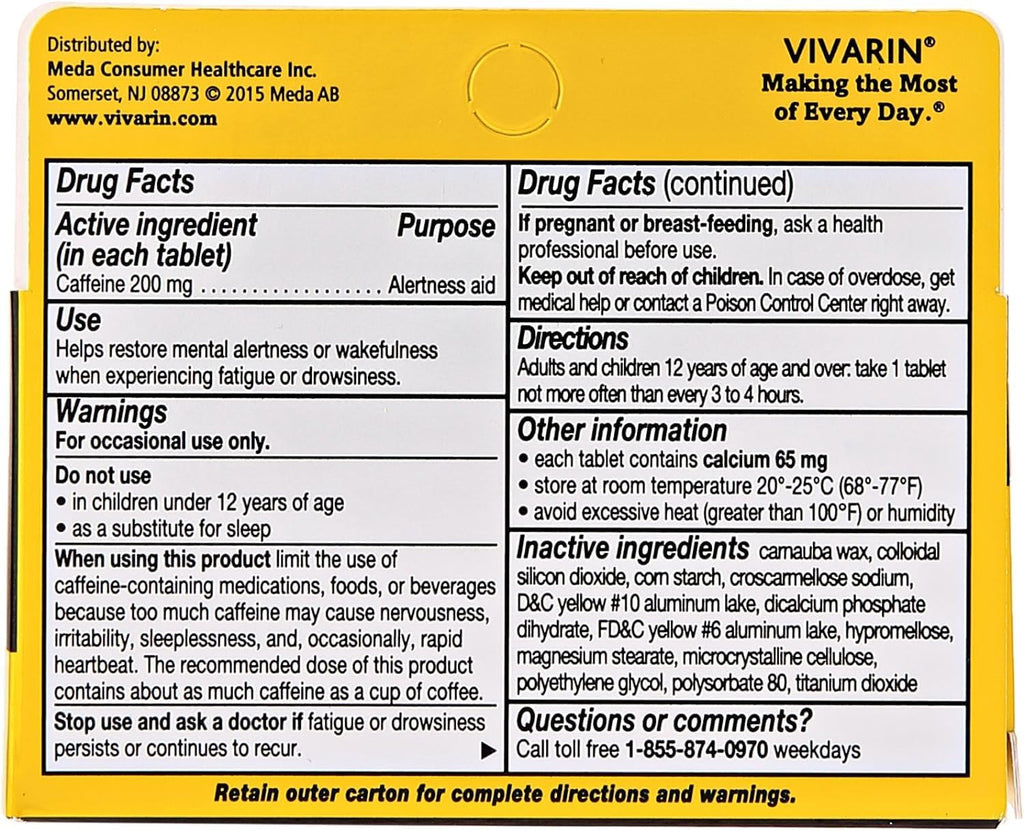 Vivarin Tablets - 40ct/12pk