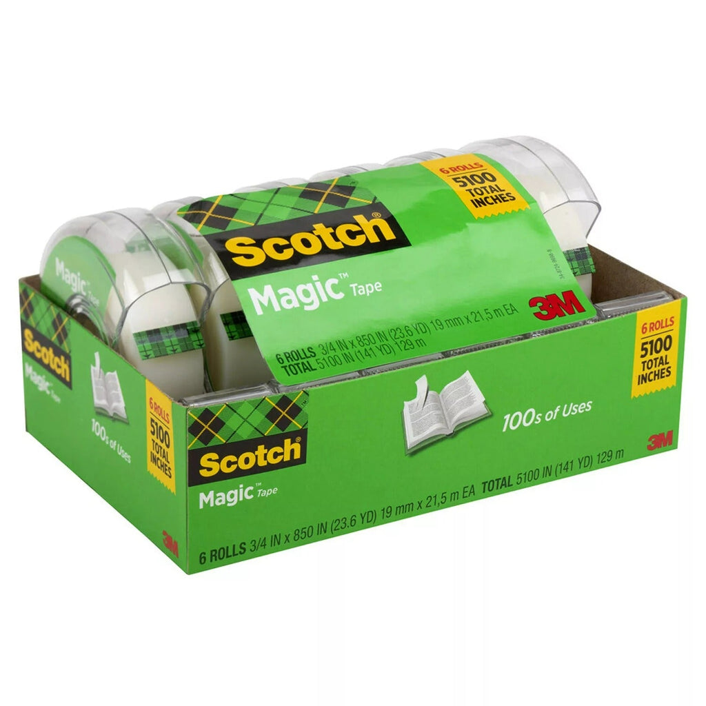 Scotch Magic Tape " x 850" - 6ct/1pk