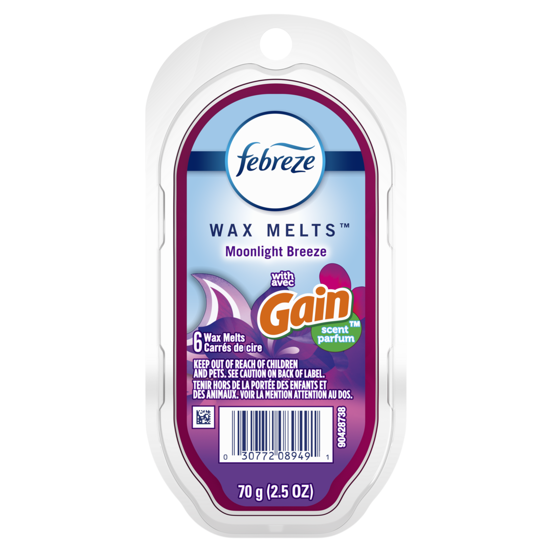 Febreze Odor-Fighting Wax Melts Air Freshener Gain Moonlight Breeze Wax Melts - 2.5oz/8pk