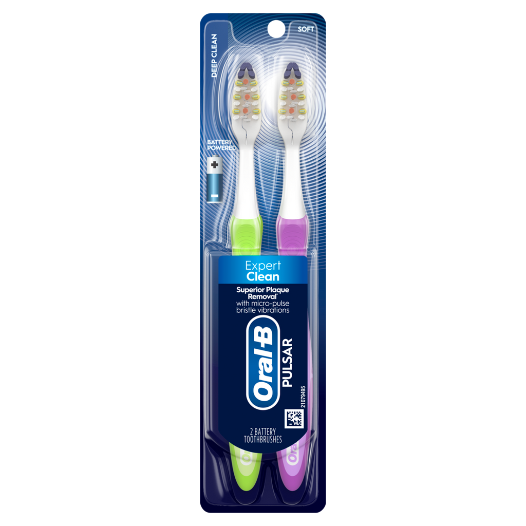 Oral-B Vibrating Expert Clean Pulsar Toothbrush Vibrating Battery Toothbrush Soft - 2ct/48pk