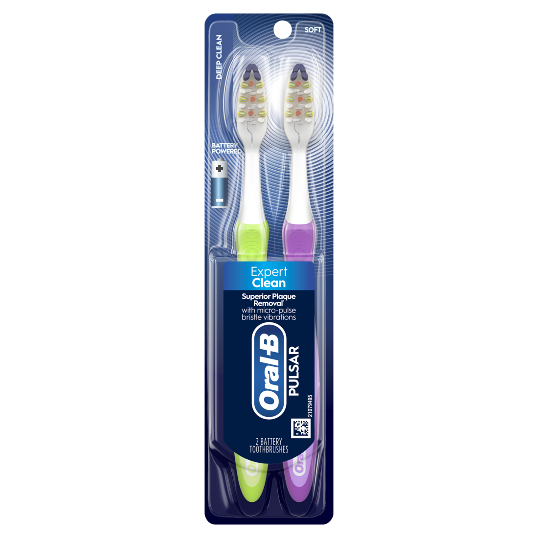 Oral-B Vibrating Expert Clean Pulsar Toothbrush Vibrating Battery Toothbrush Soft - 2ct/48pk