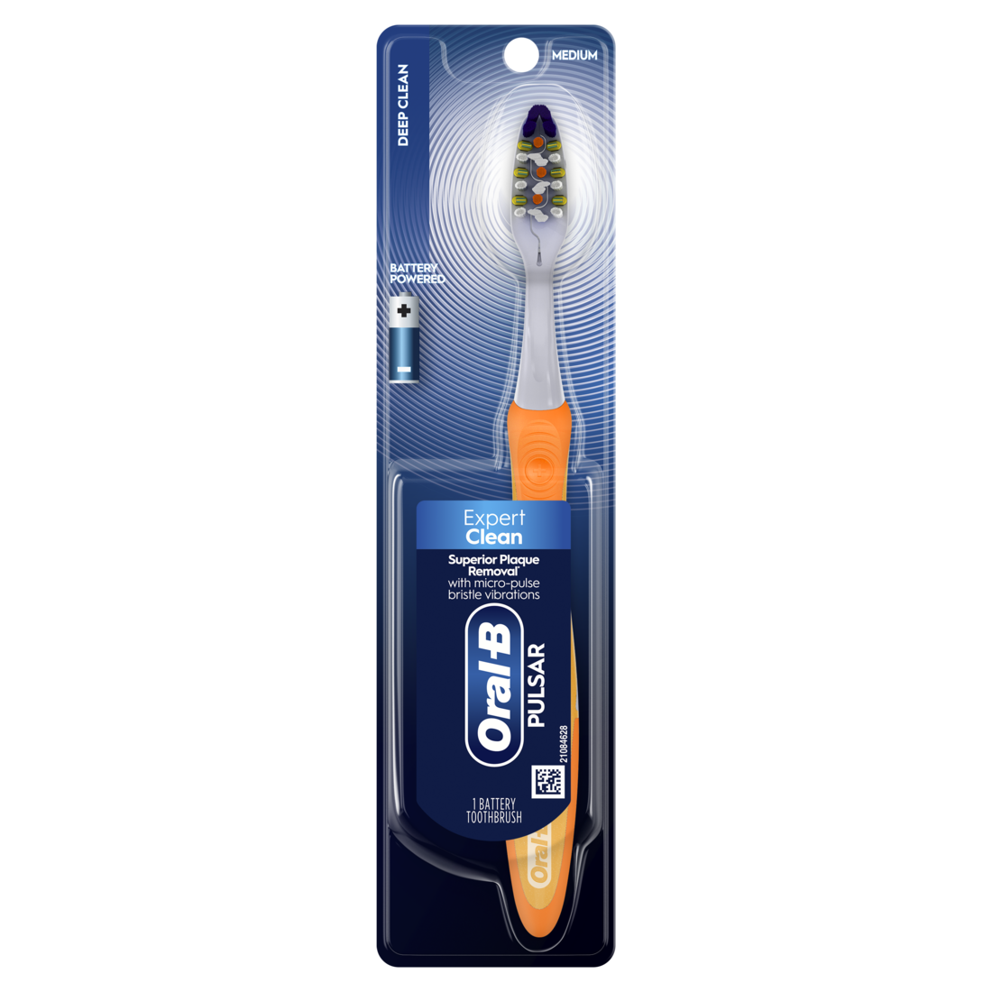 Oral-B Vibrating Expert Clean Pulsar Toothbrush Vibrating Battery Toothbrush Medium - 1ct/48pk