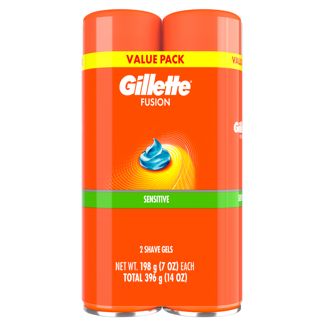 Gillette Fusion Sensitive Skin Shaving Gel For Men For Smooth Skin With Almond Oil Shave Gel For Men'S Grooming Suitable For Sensitive Skin Pack Of 2 - (2x7.0)oz/3pk