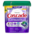 Cascade Platinum Plus Dishwasher Pods Dishwasher Detergent Dish Detergent Soap Lemon - 62ct/2pk