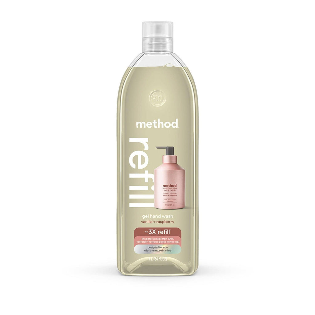 Method Gel Hand Wash Vanilla + Raspberry Scent Refill - 34oz/4pk