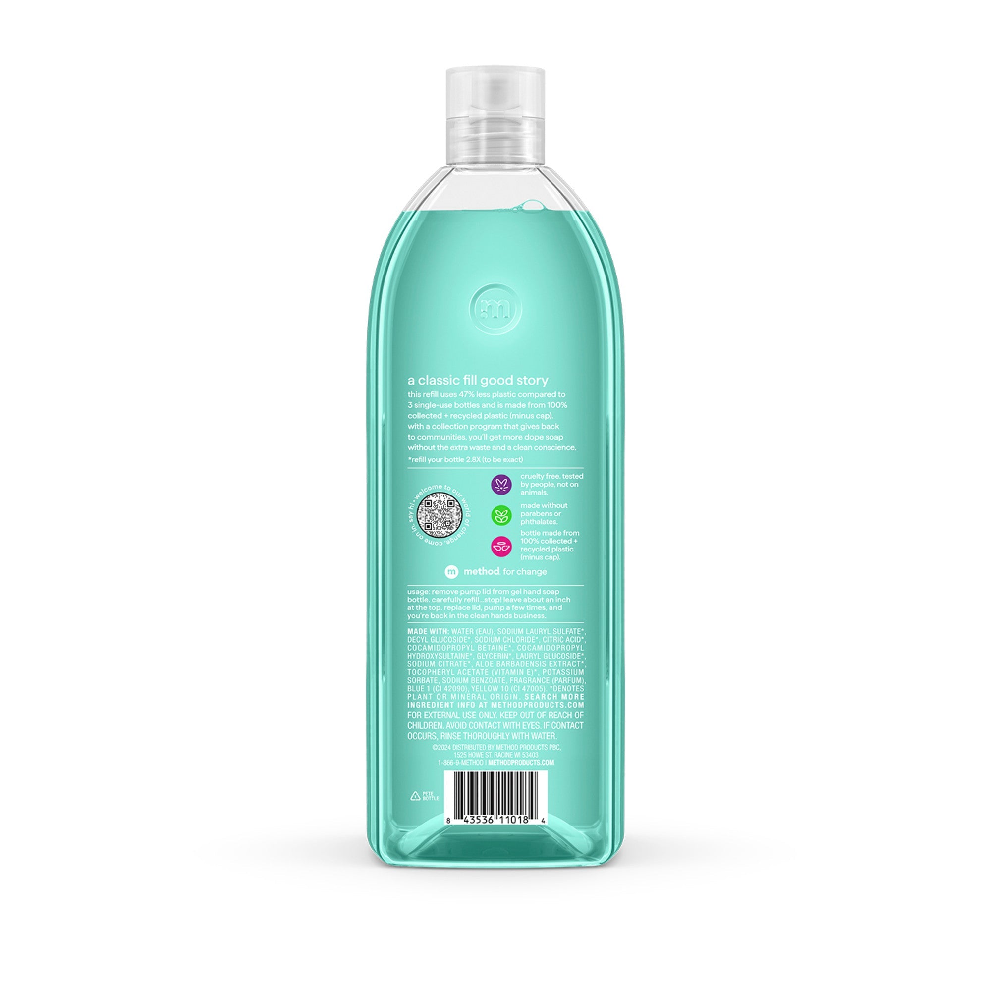 Method Gel Hand Wash Waterfall Scent Refill - 34oz/4pk
