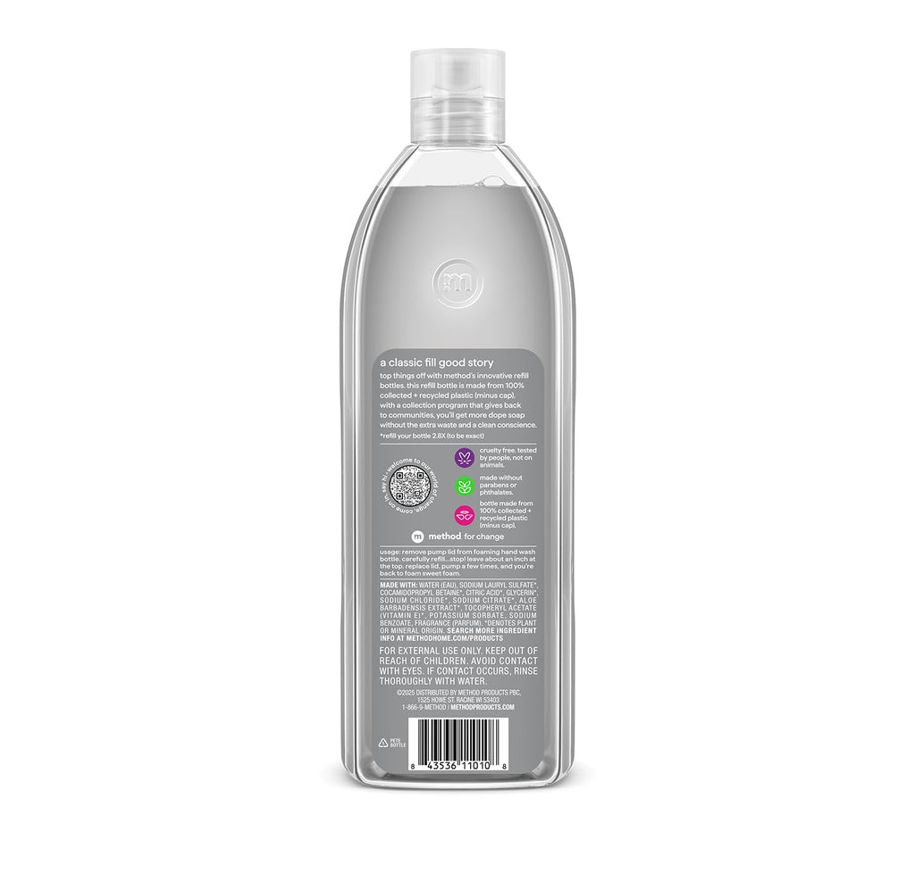 Method Foaming Hand Wash Vetiver + Amber Scent Refill - 28oz/4pk