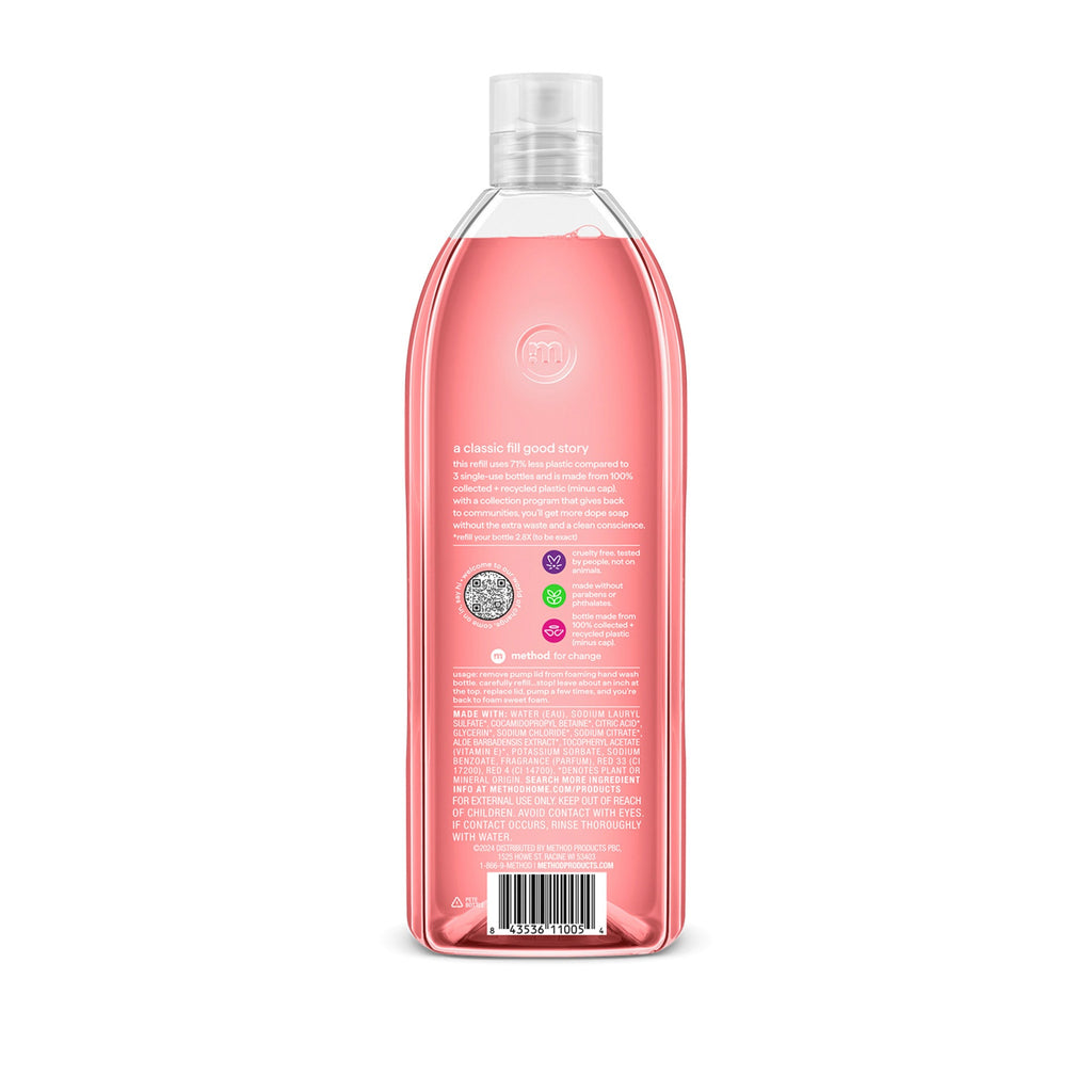 Method Foaming Hand Wash Pink Grapefruit Scent Refill - 28oz/4pk