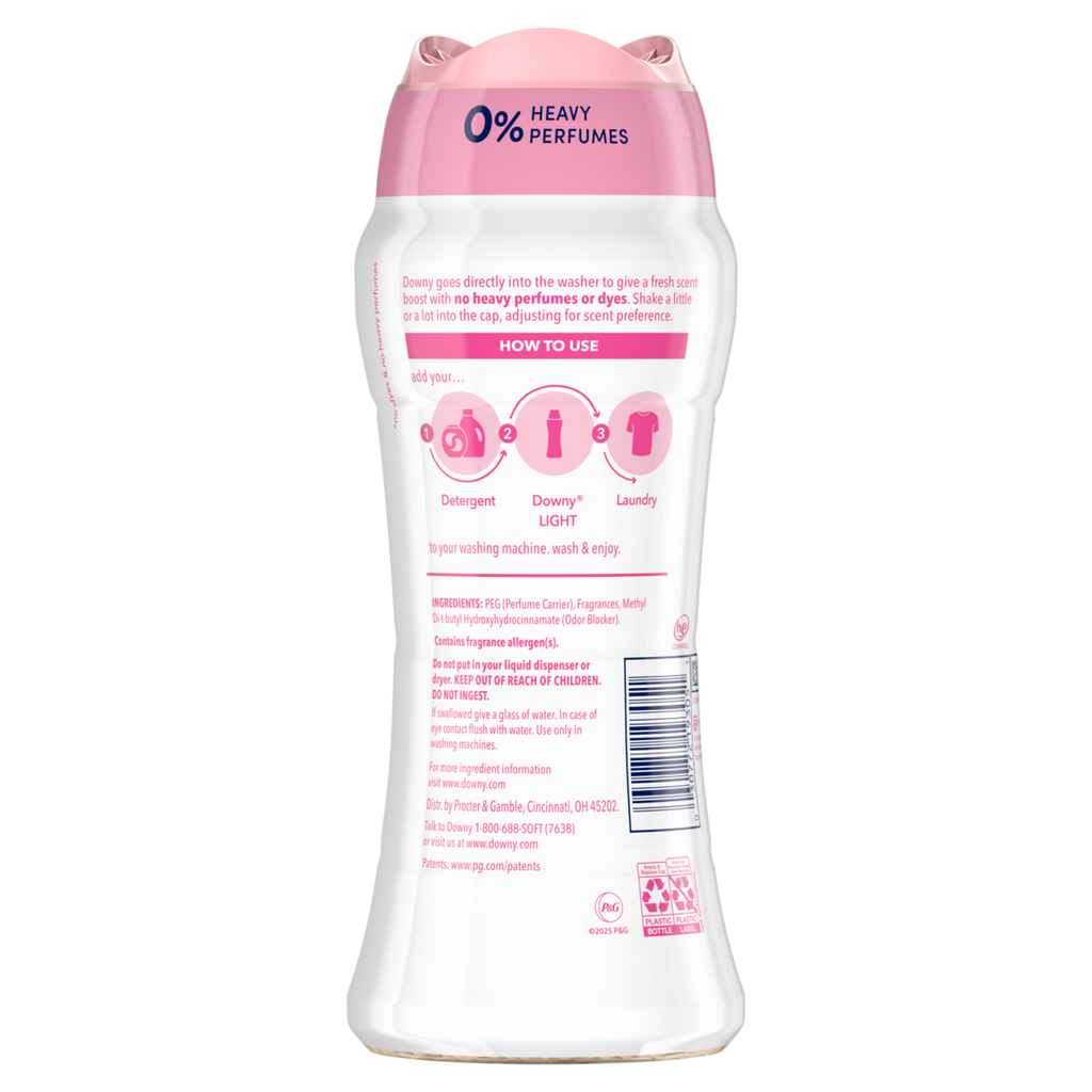 Downy Light Laundry Scent Booster Beads Cherry Blossom Scent In-Wash Fabric Beads Designed To Be Gentle With A Light Boost Of Scent No Heavy Perfumes - 12.2oz/4pk