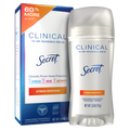 Secret Clinical Antiperspirant Deodorant For Women 100Hr Sweat & Odor Protection Hyaluronic Acid Invisible Solid Stress Response - 2.6oz/12pk
