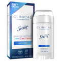 Secret Clinical Antiperspirant Deodorant For Women 100HR Sweat & Odor Protection Hyaluronic Acid Soft Solid Light&Fresh - 2.6oz/12pk