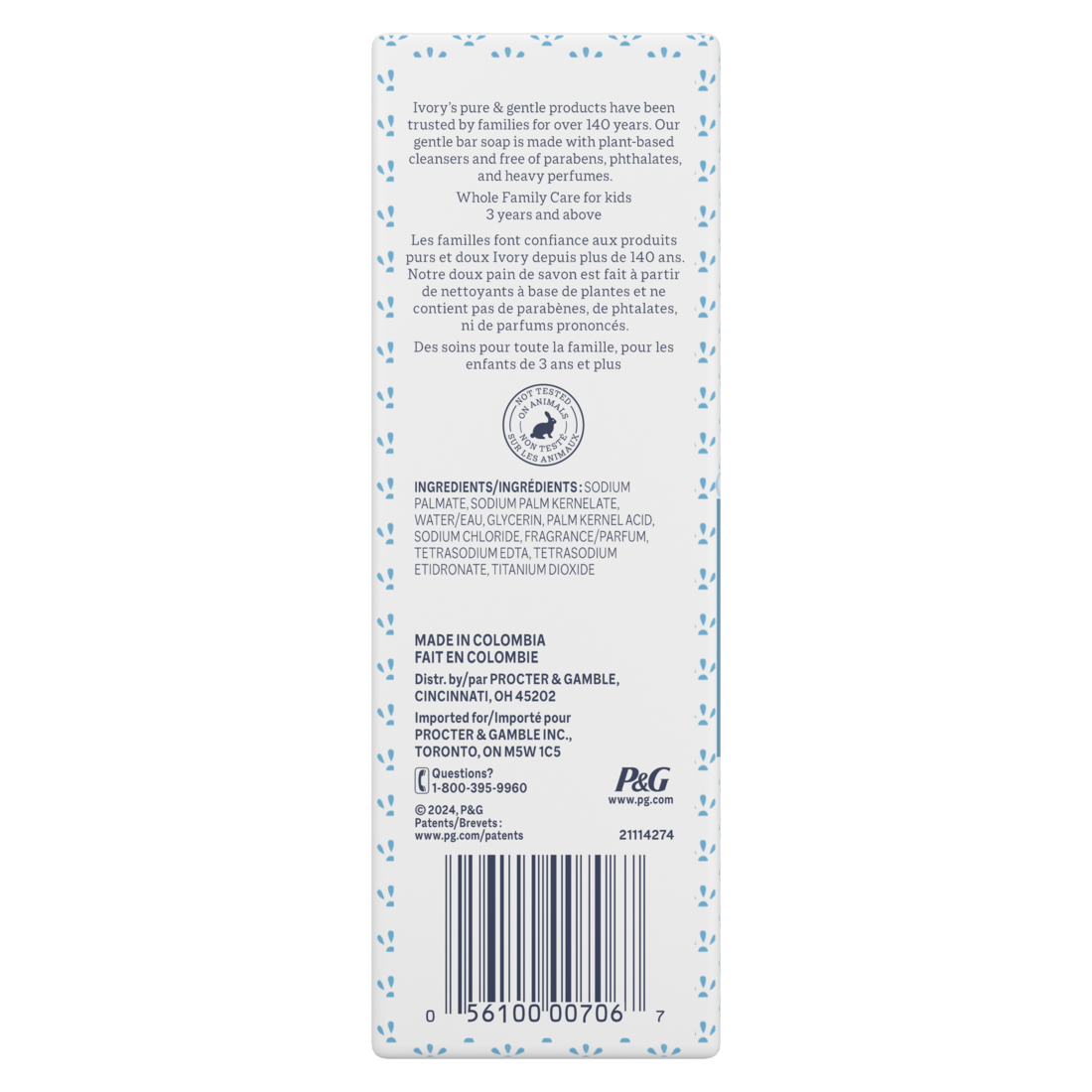 Ivory Gentle Bar Soap Original Scent - (10x3.17)oz/12pk