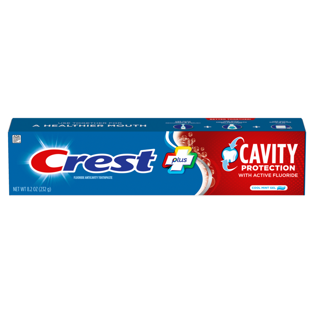 Crest Plus Cavity Protection Toothpaste Gel Cool Mint - 8.2oz/24pk