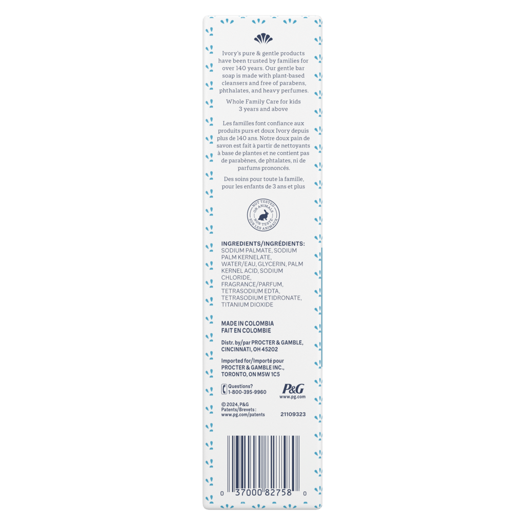 Ivory Gentle Bar Soap Original Scent - (10x4.0)oz/8pk