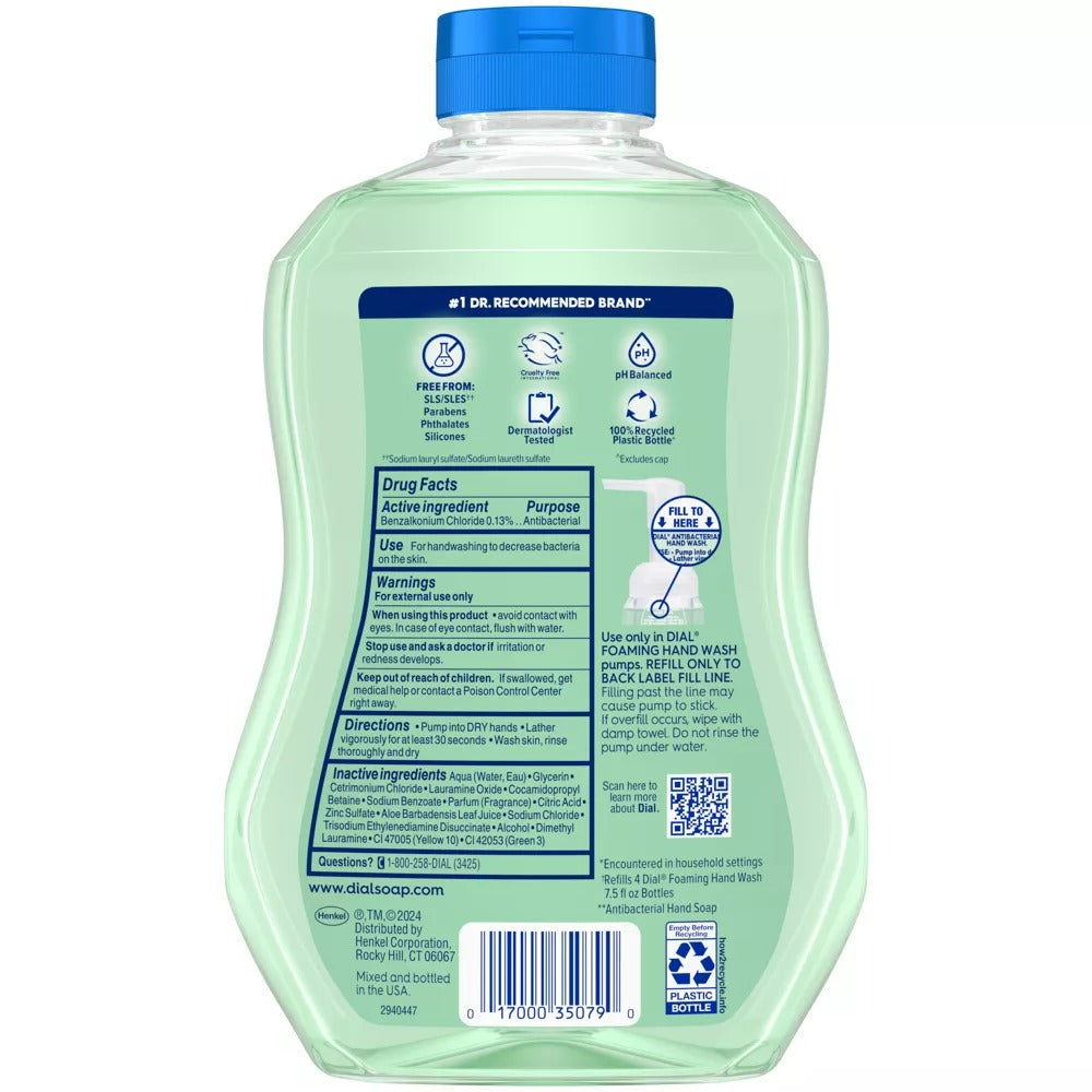 Dial Complete Foaming Hand Wash Fresh Pear Refill - 30oz/4pk