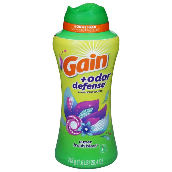 Gain + Odor Defense Super Fresh Blast In-Wash Scent Booster - 26.4oz/4pk