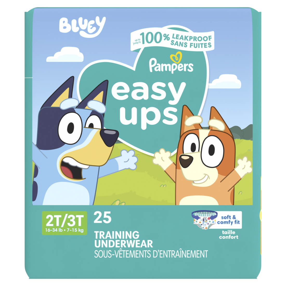 Pampers Easy Ups Training Underwear Boys Size 4 2T-3T - 25ct/3pk