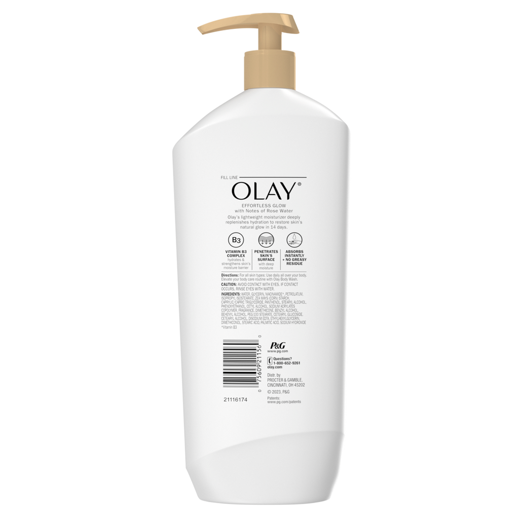 Olay Effortless Glow Hydrating Body Lotion with Notes of Rose Water - 18oz/12pk