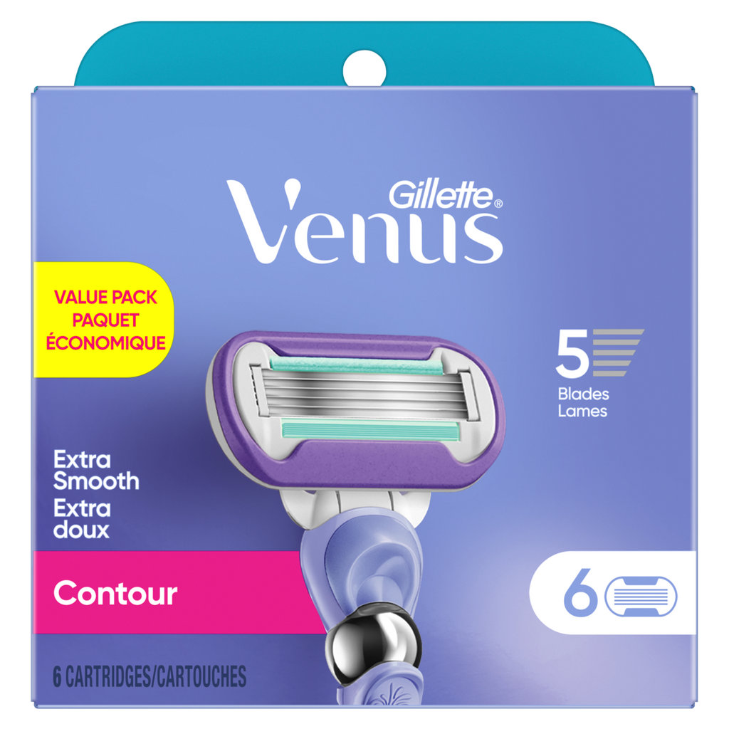 Gillette Venus Extra Smooth Contour Women'S Razor Blades 5-Bladed Razor Refills - 6ct/4pk