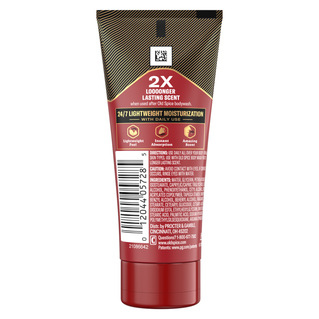 Old Spice Body Lotion For All Skin Types Travel Size 24/7 Lightweight Moisturization With Amazing Scent For Face Hand And Body Swagger Scent Of Cedarwood Instant Absorption - 3oz/15pk