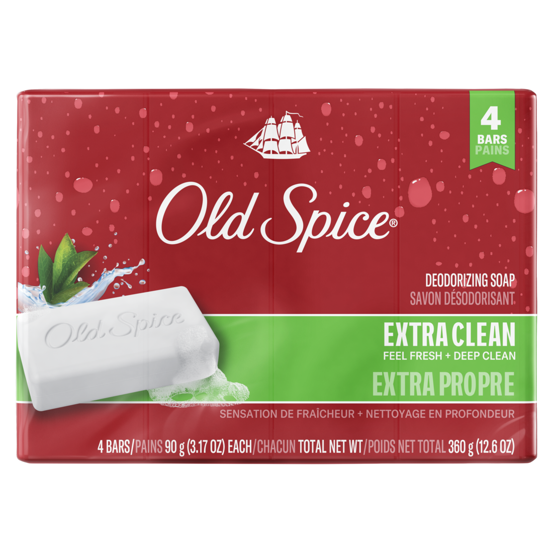 Old Spice Bar Soap for Men Extra Clean - (4x3.17)oz/12pk