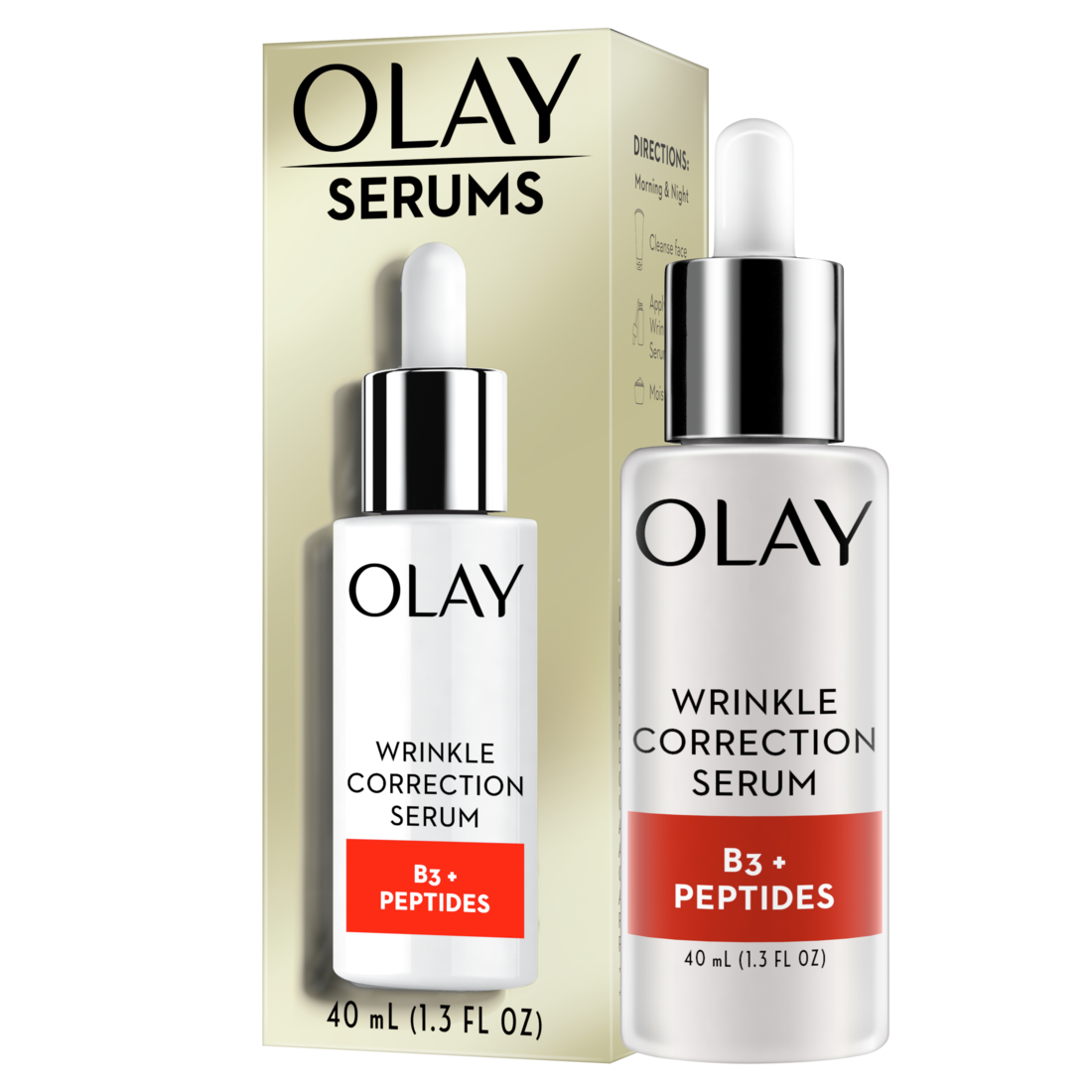 Olay Wrinkle Correction Serum with Vitamin B3+ Collagen Peptides - 1.3oz/12pk