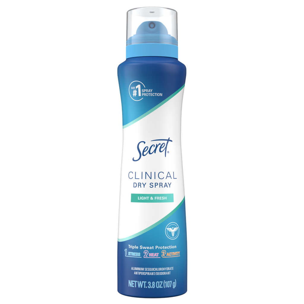 Secret Clinical Strength Dry Spray Antiperspirant & Deodorant for Women Light & Fresh Scent - 3.8oz/12pk