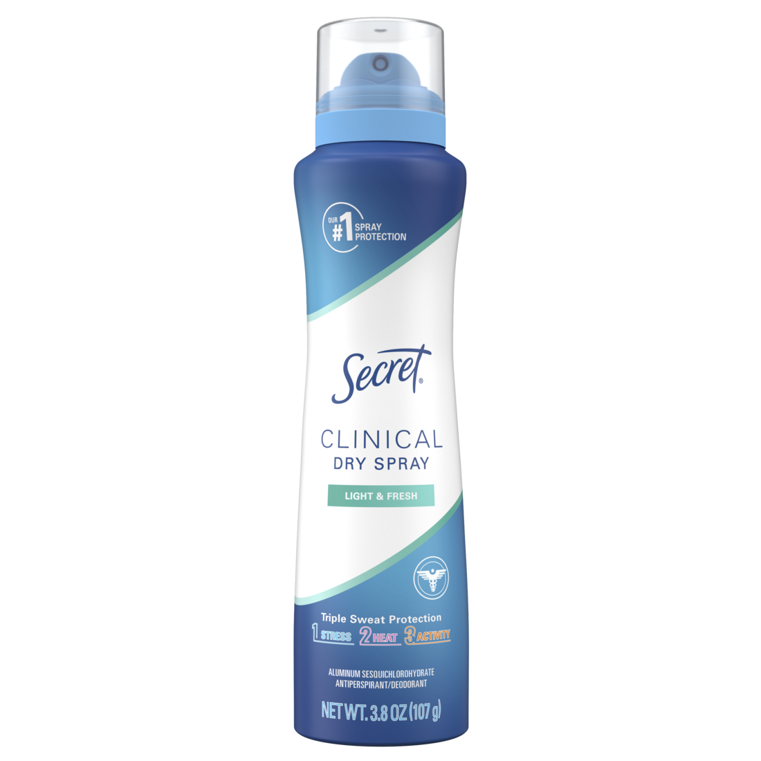 Secret Clinical Strength Dry Spray Antiperspirant & Deodorant for Women Light & Fresh Scent - 3.8oz/12pk