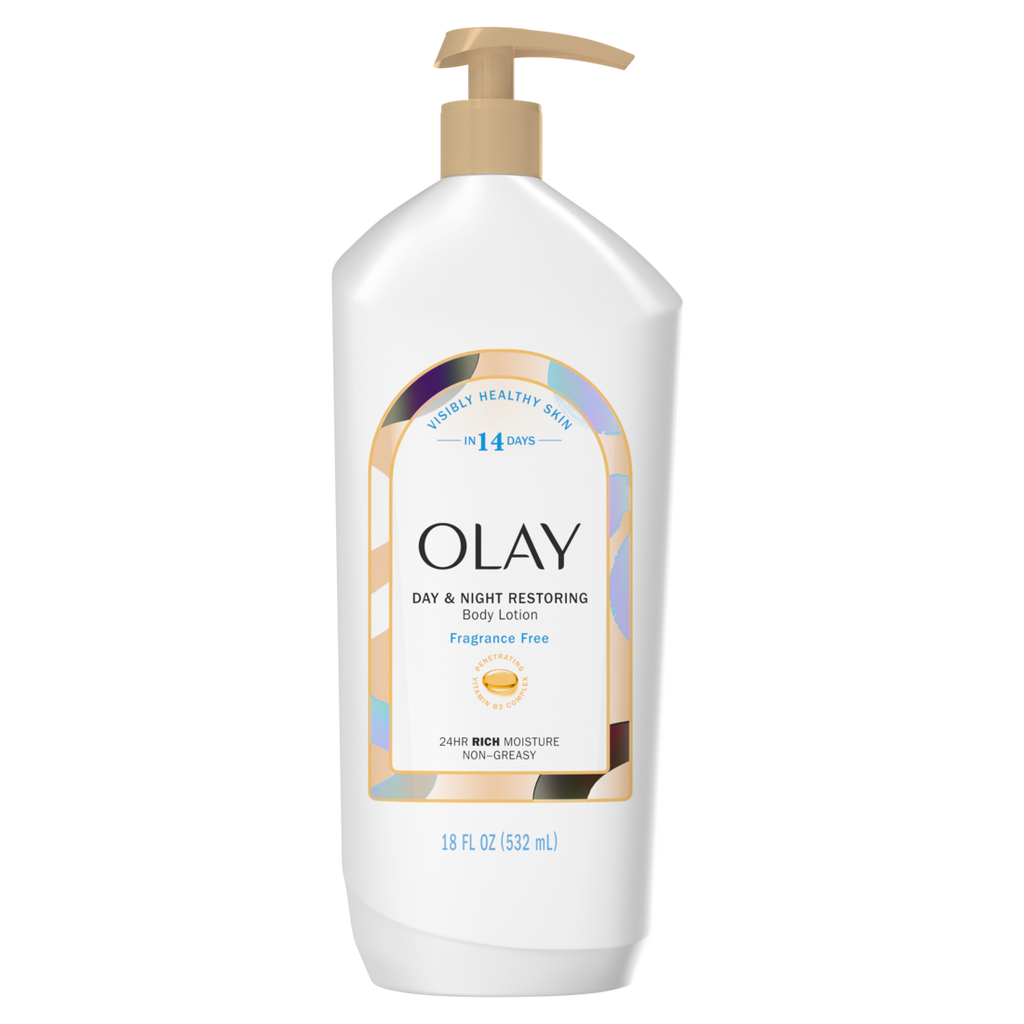 Olay Day & Night Restoring Hydrating Body Lotion Fragrance-Free - 18oz/12pk