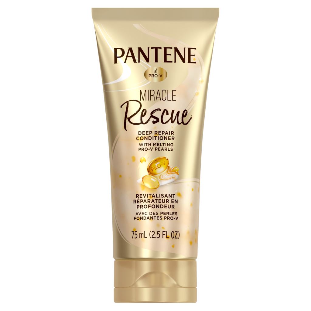 Pantene Pro-V Miracle Rescue Deep Repair Conditioner With Melting Pro-V Pearls Transforms Hair Softens Repairs From The Inside Travel Size - 2.5oz/24pk