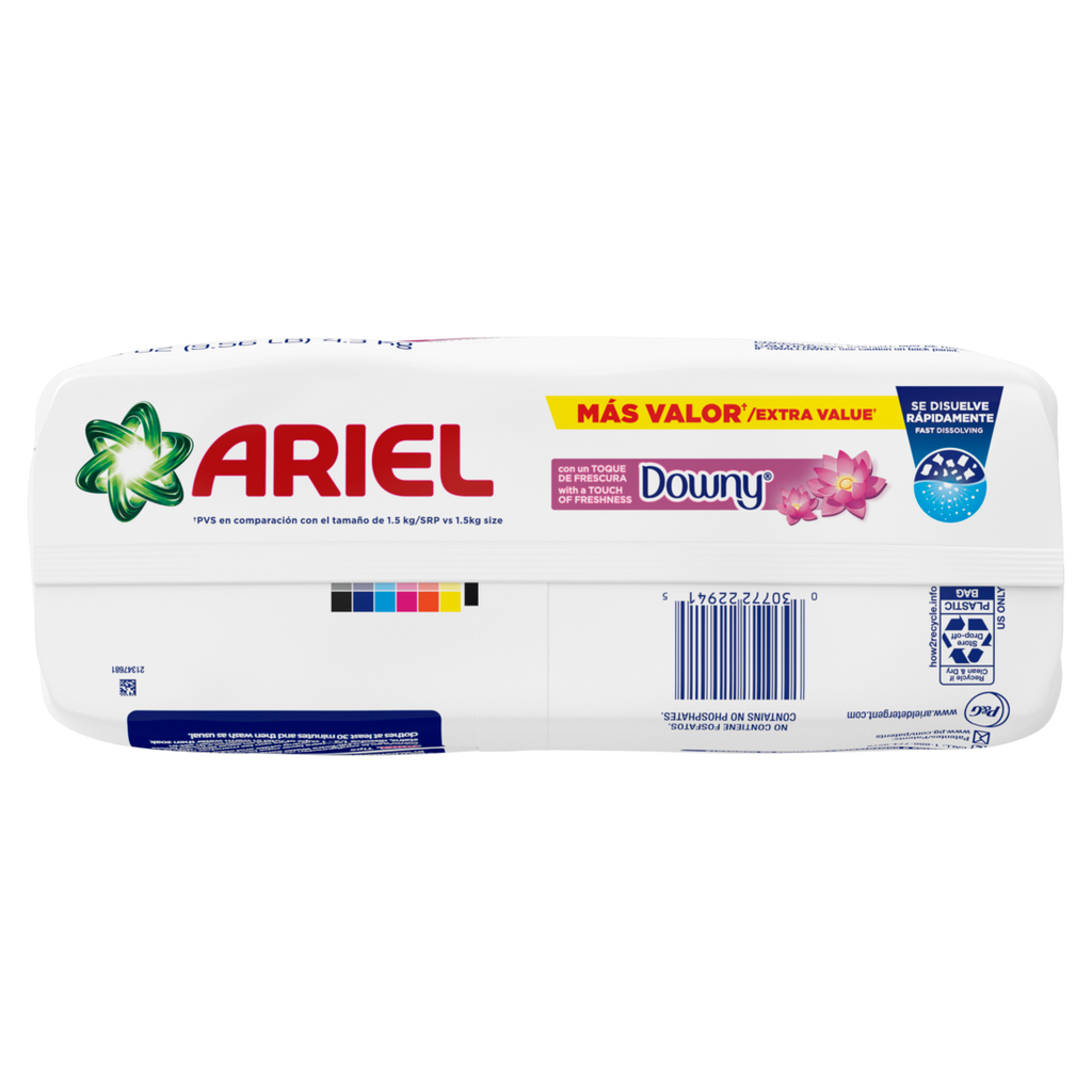 Ariel with a Touch of Downy Freshness Powder Laundry Detergent 4.3kg 96 Loads - 153oz/2pk