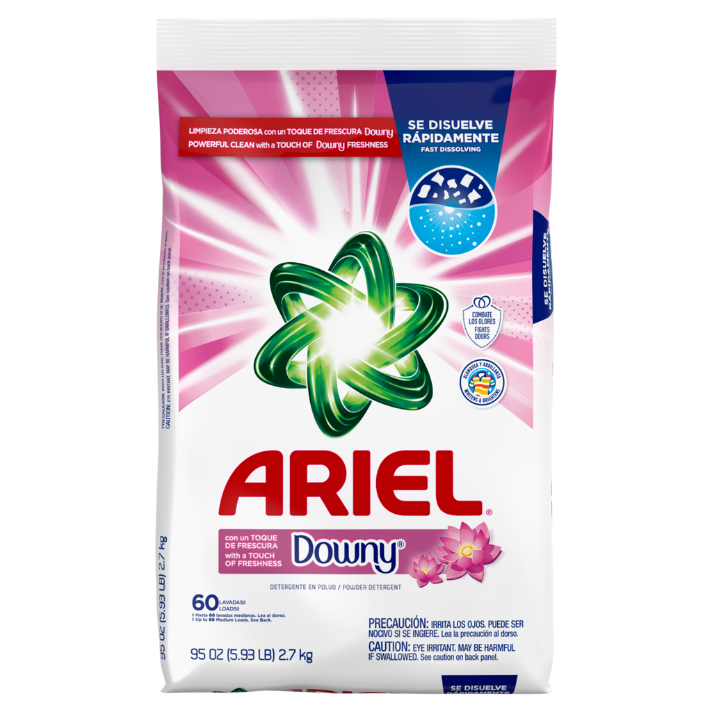 Ariel with a Touch of Downy Freshness Powder Laundry Detergent 2.7kg 60 Loads - 95oz/6pk