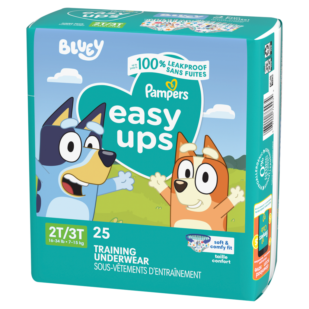 Pampers Easy Ups Training Underwear Boys Size 4 2T-3T - 25ct/4pk